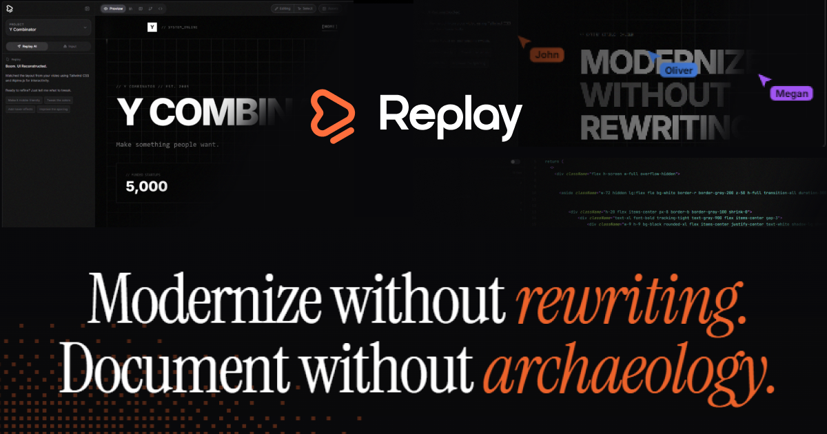 Replay — product overview and interface preview